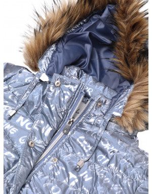 Girls  Quilted printed jacket ice Blue